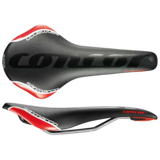 Selle San Marco ZADEL SM CONCOR RACING RED ZW/RO ZWART/ROOD