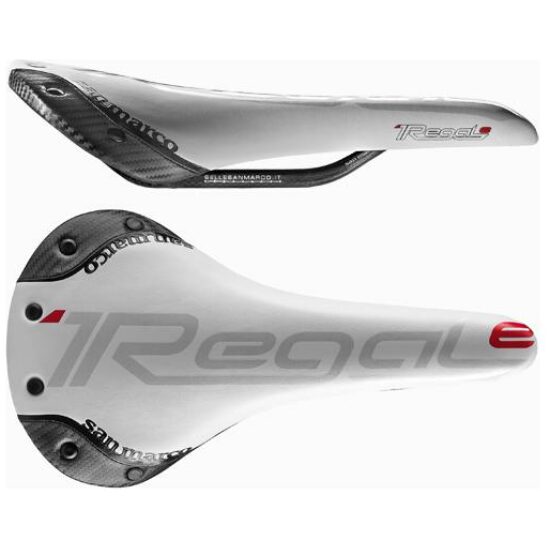 Selle San Marco ZADEL SM REGALE CARBON FX WI/ZW WIT/ZWART