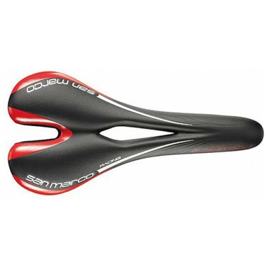 Selle San Marco ZADEL SM 2013 ASPIDE RACING RED ARROWHEAD ZW/RO ZWART / ROOD