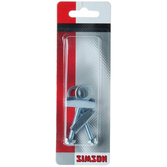 Simson Kettingspanners fiets univ 65mm p/paar 020908 Zilver - Afbeelding 2