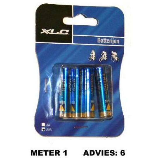 Xlc Batterij AAA 1.5V potlood LR03 alkaline (per 4)