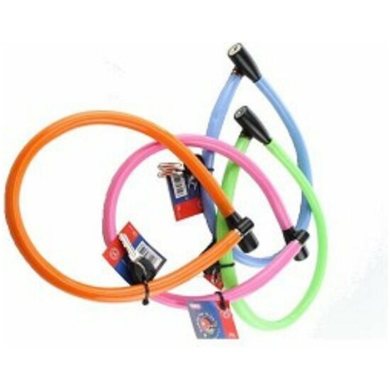 Abus SLOT KABEL 1900/55CM NORM 12ST P/DS. GROEN/ROZE/ORANJE/L.BLAUW Sortie