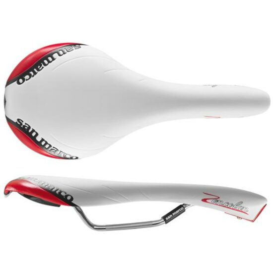 Selle San Marco ZADEL SM ZONCOLAN RACING RED WI/RO WIT/ROOD