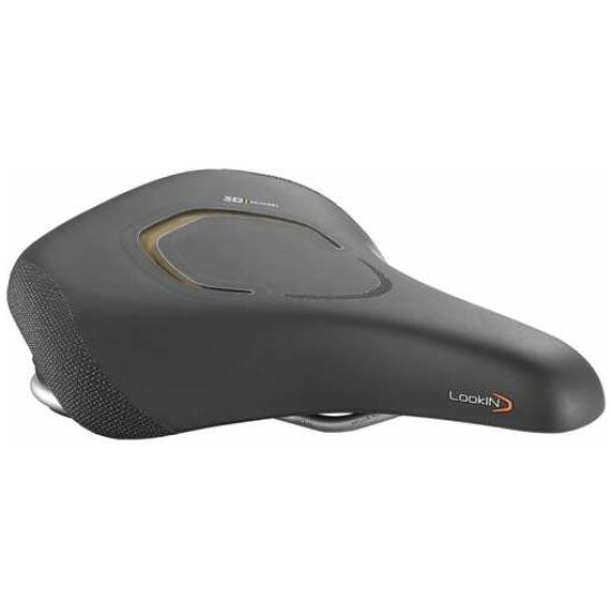 Selle Royal Zadel Uni gel SR 52A7UE Lookin 3D skingel relaxed 90' Zwart - Afbeelding 4