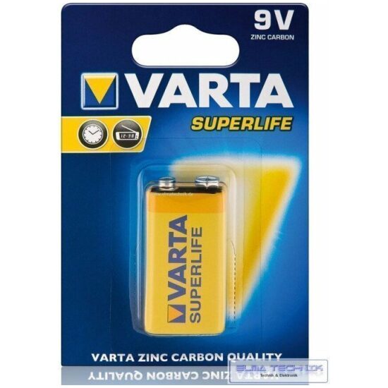 Varta BATT VA SUPERLIFE 6F22 BLOK 9V Geel