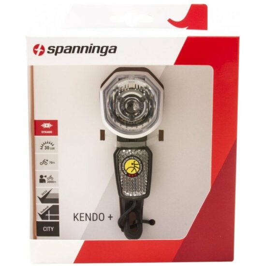 Spanninga Koplamp dynamo Led Span Kendo XDO 30lux I/O Zwart