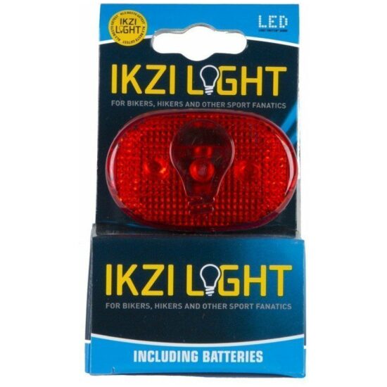 Ikzi Light Achterlicht batt 3led Ikzi aan/uit gekeurd incl.batt zadelpenbev. Rood