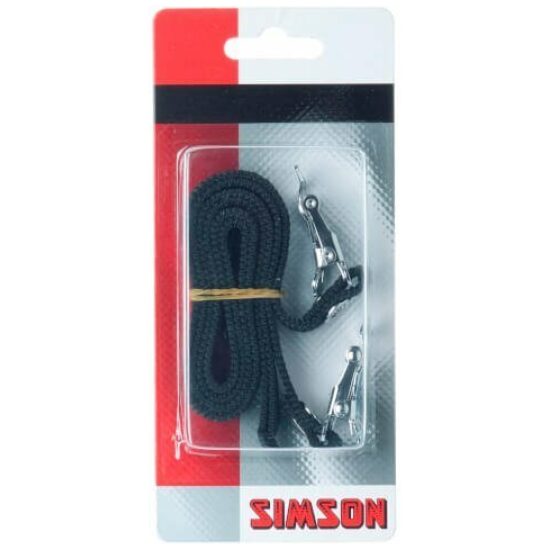 Simson Pedaal-Toeclipsriemen 2 stuks 020977 Zwart - Afbeelding 2