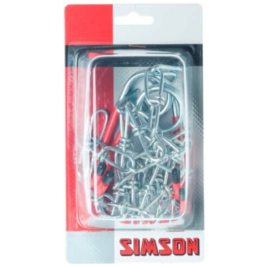 Simson Gereedsh Ophanghaken m/ketting p/paar 020925 GRIJS