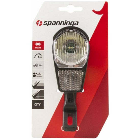 Spanninga Koplamp batt 1Led Spann Galeo XB 4lux rvs haak vorkkroonbevest (incl. batt 2xAA) BR192 Zwart