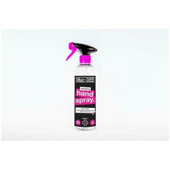 Muc Off Handspray antibacterieel Muc-off 500ml 80% alcohol Transp