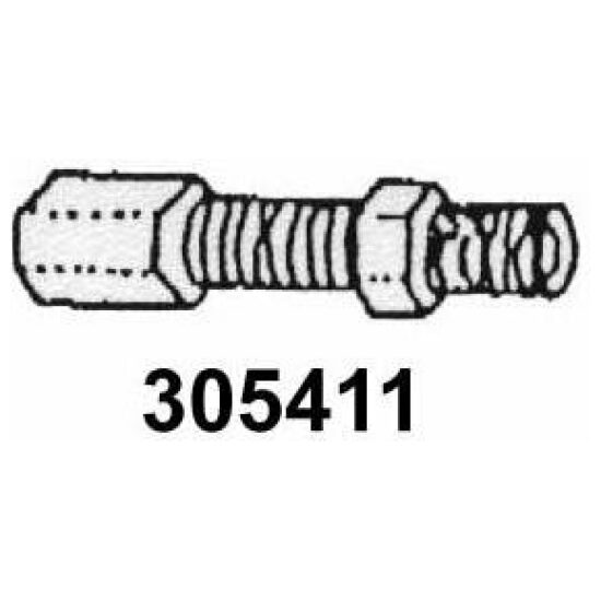 Bach KABELSTELBOUT MESSING M6 PER 12 MESSING 462160 Grijs