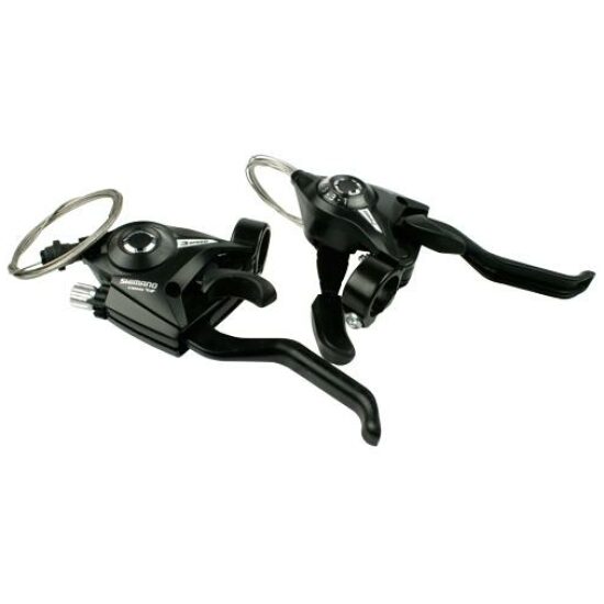 Shimano Shifter Set Tourney EF51 7-Sp Triple V-Brake 2-Vin BLACK