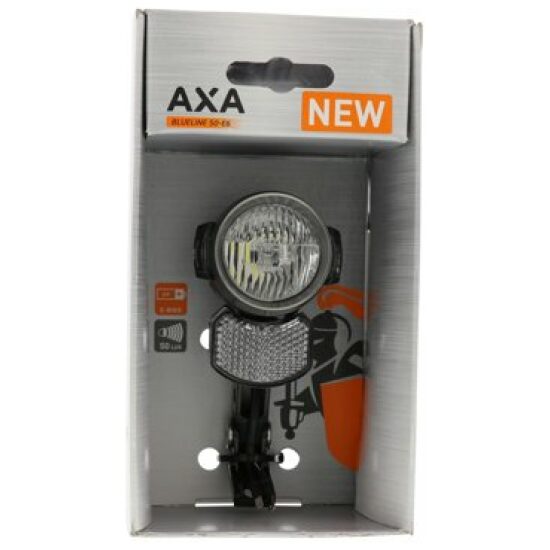 Axa Koplamp dyn Blueline 50-T steady led 50lux auto/on/off daylight Zwart