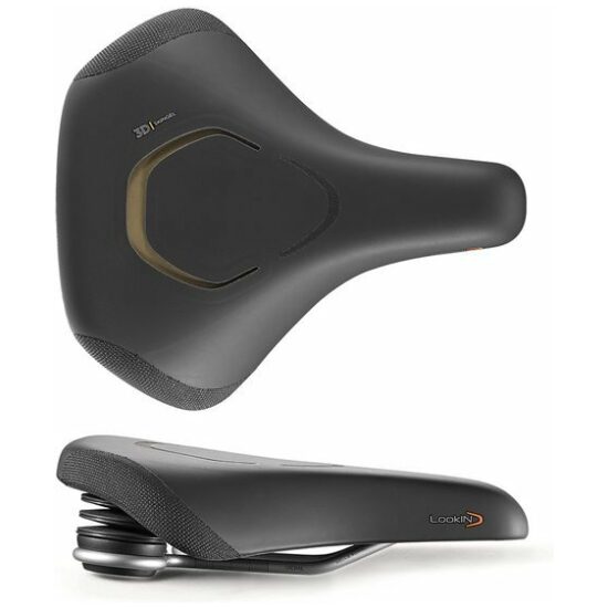 Selle Royal Zadel Uni gel SR 52A7UE Lookin 3D skingel relaxed 90' Zwart - Afbeelding 2