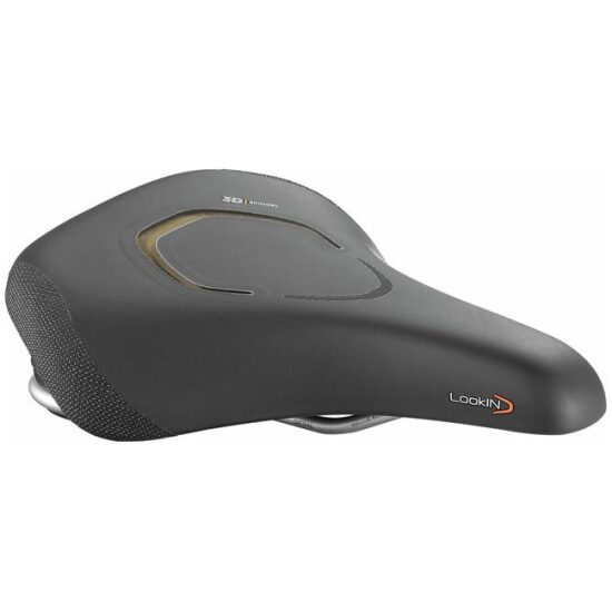 Selle Royal Zadel Uni gel SR 52A7UE Lookin 3D skingel relaxed 90' Zwart