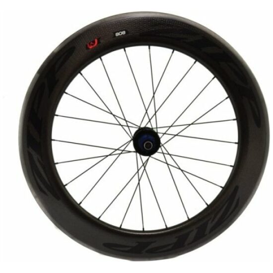 Zipp Wiel a 808 carbon clincher 24 spk campa body Zwart