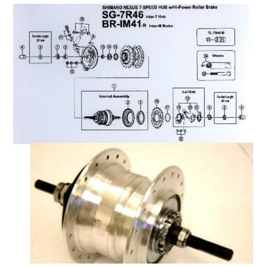 Shimano NEXUS ROLLER BRAKE ZILVER