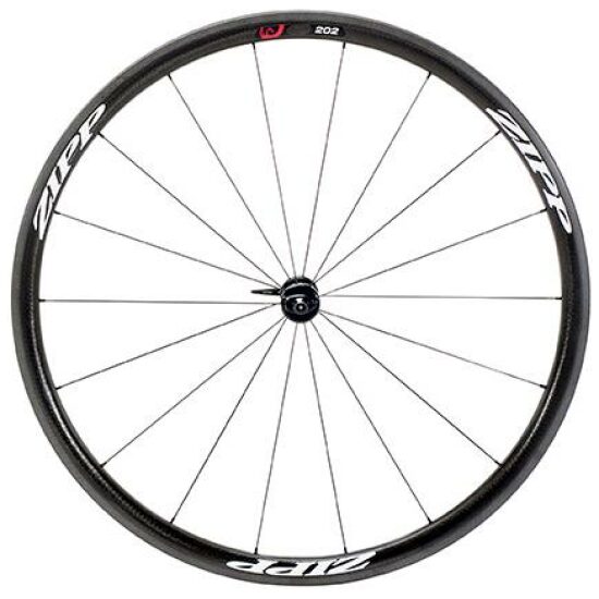 Zipp Wiel v 202 carbon clincher wit 18 spaaks Zwart