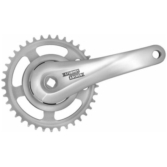 Sturmey Archer Crankset 38T/170 -2mm S.A. FCS608 alu-zilverpolish cover 92mm Zilver