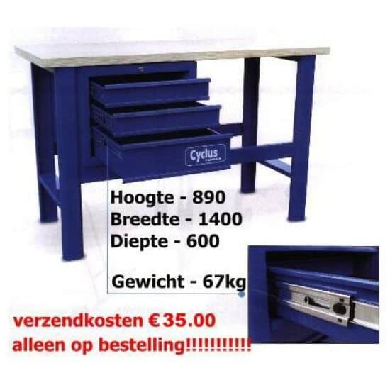 Cyclus GRS WERKBANK MET 3 LADEN BLAUW