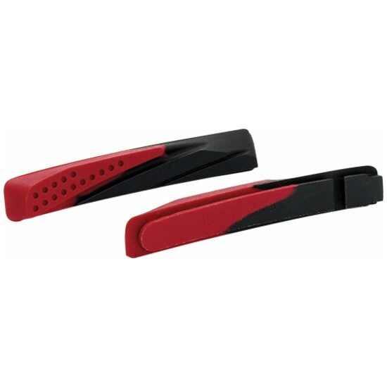 Xlc REMRUBBER V BRAKE 72MM ZW/RO SET A 4 Zwart/Rood