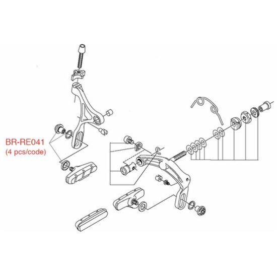 Campagnolo REMD CA MOERSET REMSCHOENHOUDER BR-RE041 DS A 4 ZILVER