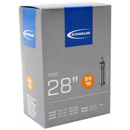 Schwalbe Binnenband 28 Schw DV16 NL-ventiel 28x1 5/8x1 1/8-1/4, 27x1 1/4 Zwart - Afbeelding 4