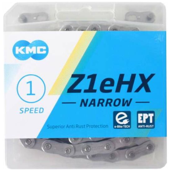 Kmc Ketting 1V 3/32 Z1eHX narrow 112s Ebike EPT Zilver - Afbeelding 3