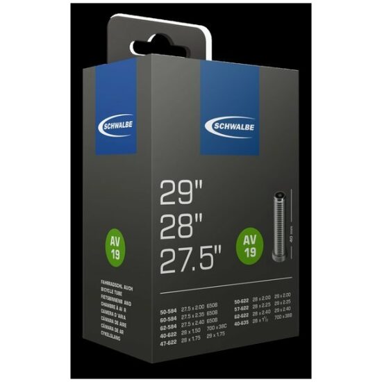 Schwalbe Binnenband 28 breed Schw AV19 Autoventiel 40/62-622 29ER/650B Zwart - Afbeelding 4