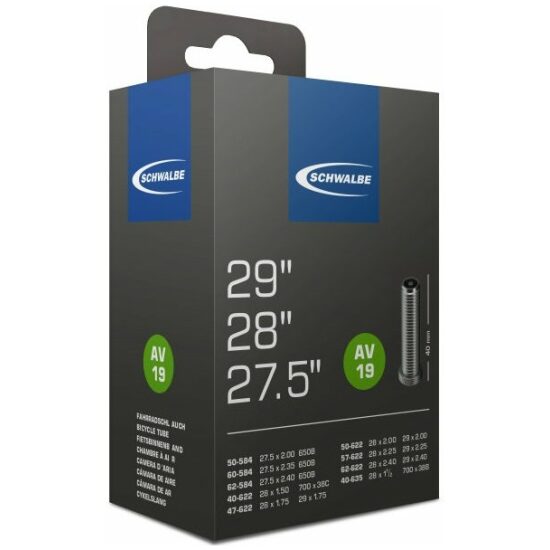 Schwalbe Binnenband 28 breed Schw AV19 Autoventiel 40/62-622 29ER/650B Zwart - Afbeelding 3